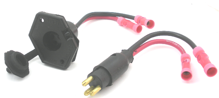 TROLLING MOTOR PLUG RECEPTACLE 8 Gauge 2 Wire 12V 6358 | eBay