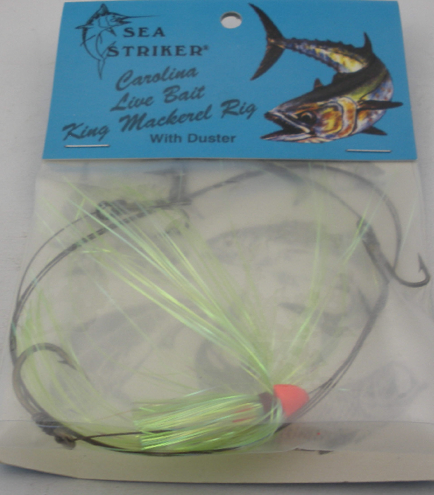 SEA STRIKER DLBRFLCH LIVE BAIT 2 TREBLE HOOK KING MACKEREL RIG W