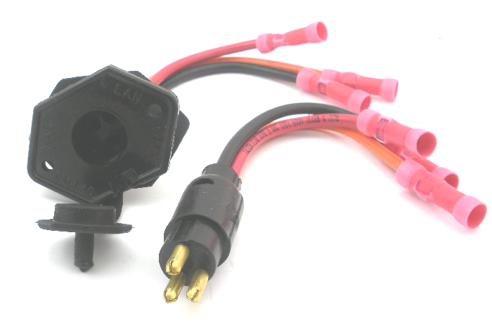 Trolling Motor Plug Receptacle 8 Gauge 3 Wire 24 Volt 6357 | eBay