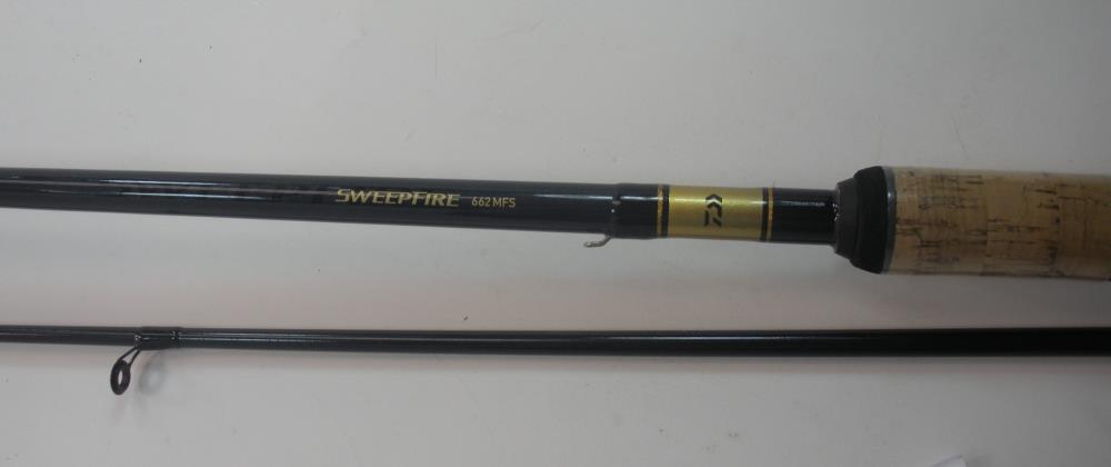 Daiwa SWD662MFS Sweepfire Spinning Rod 2 pc Med Action Line Wt 8