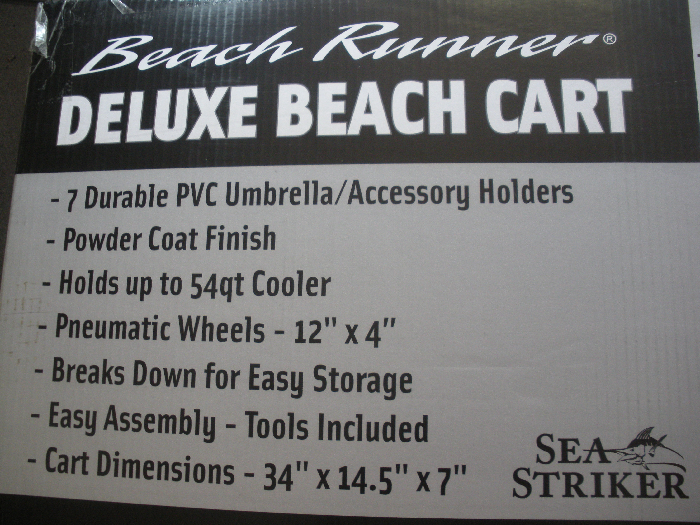 Sea Striker Brsc-dlx Beach Runner Deluxe Fishing Cart With Pneumatic Wheels  for sale online