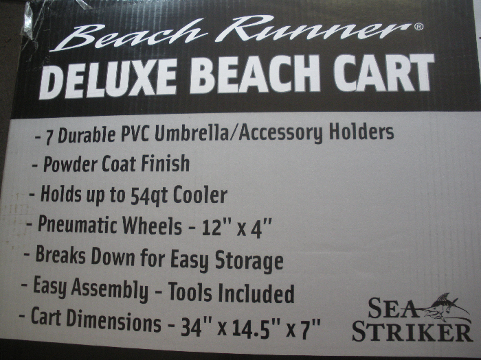 Sea Striker BRSCDLX Deluxe Beach Runner Pier Beach Cart Pneumatic