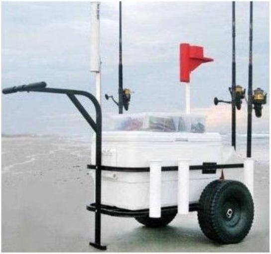 Sea Striker BRSC-DLX Deluxe Beach Runner Pier Beach Cart Pneumatic ...