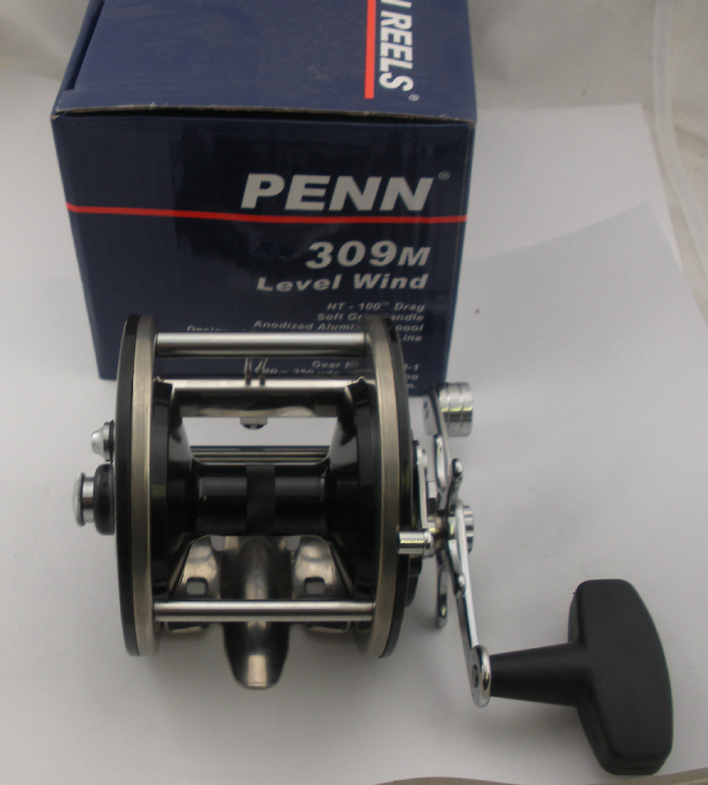 Moulinet Penn 309M Level Wind - Pêche Surf, Leurre, Fond - 2,8:1, 4.5kg Drag