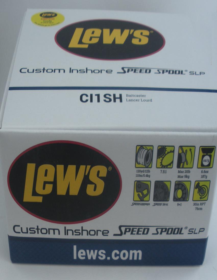 Lews CI1SH Custom Inshore Speed Spool Baitcast Reel 10BB Gear Ratio 7.5-1
