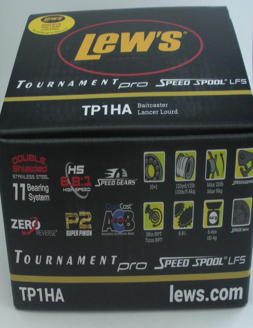 Moulinet Casting Lew's Tournament Pro TP1XHA - 11BB, 8.3:1 - NEUF