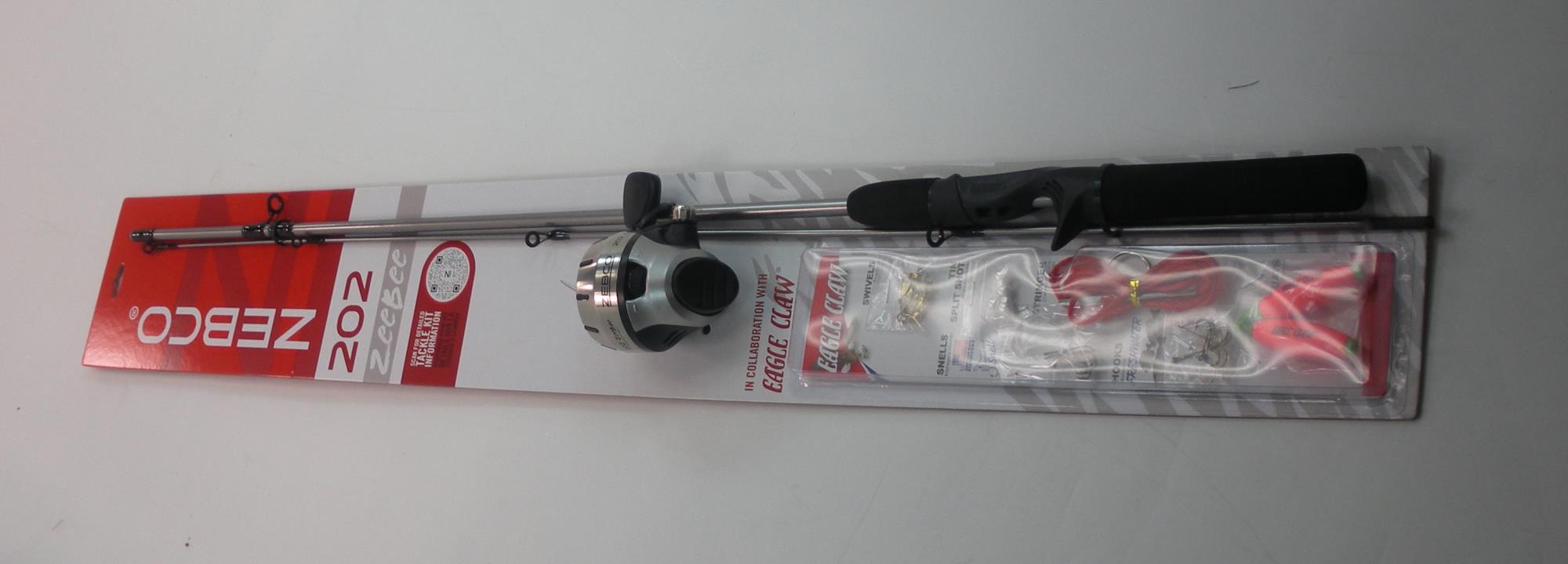 Zebco 202 Spincast Rod and Reel  Combo 5 Ft 6" w/ Tackle Ass