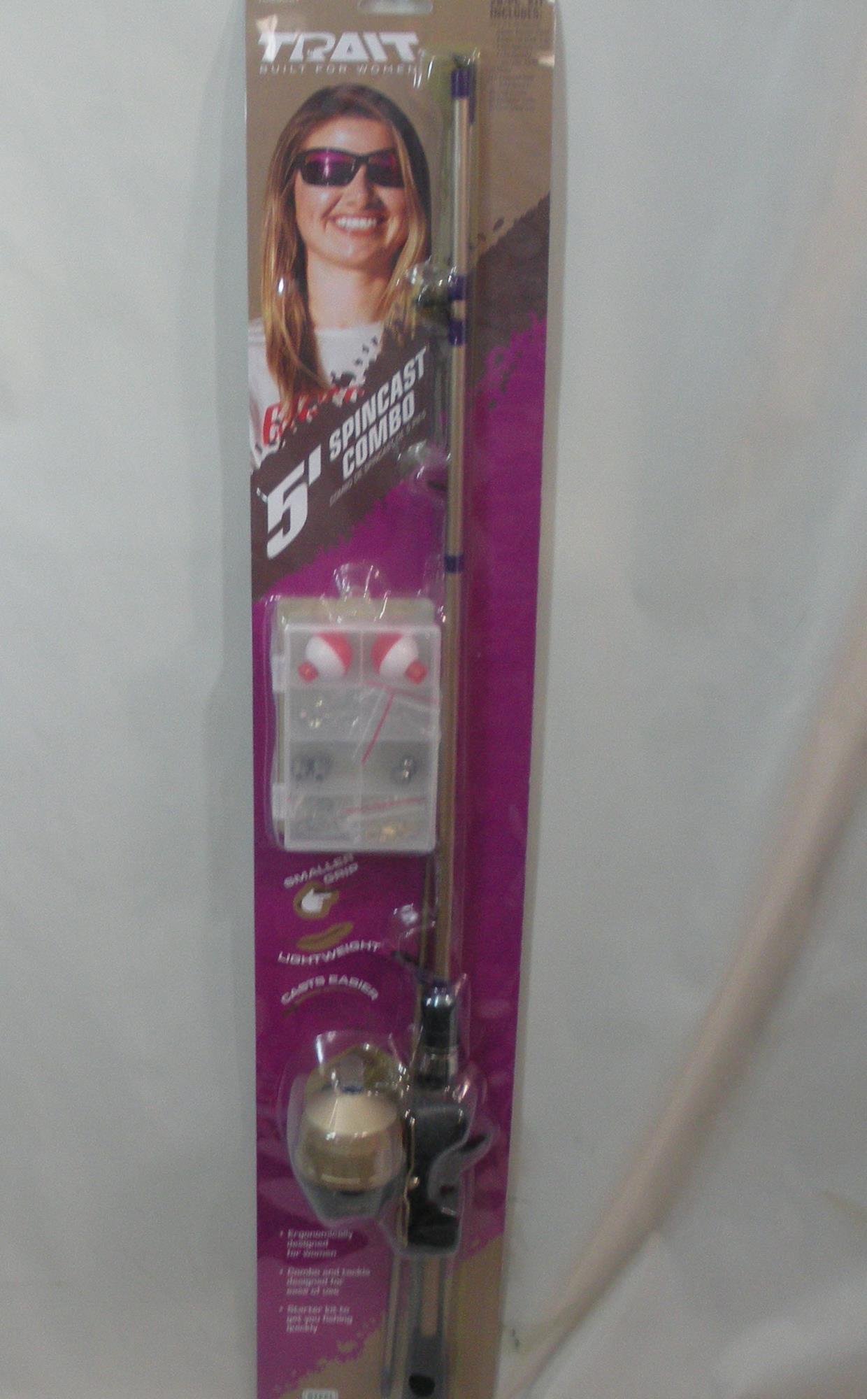 Combo de fundición de giro Eagle Claw TC55C1 Trait Zaldain 5FTLadies con caja de aparejos - Imagen 1 de 9