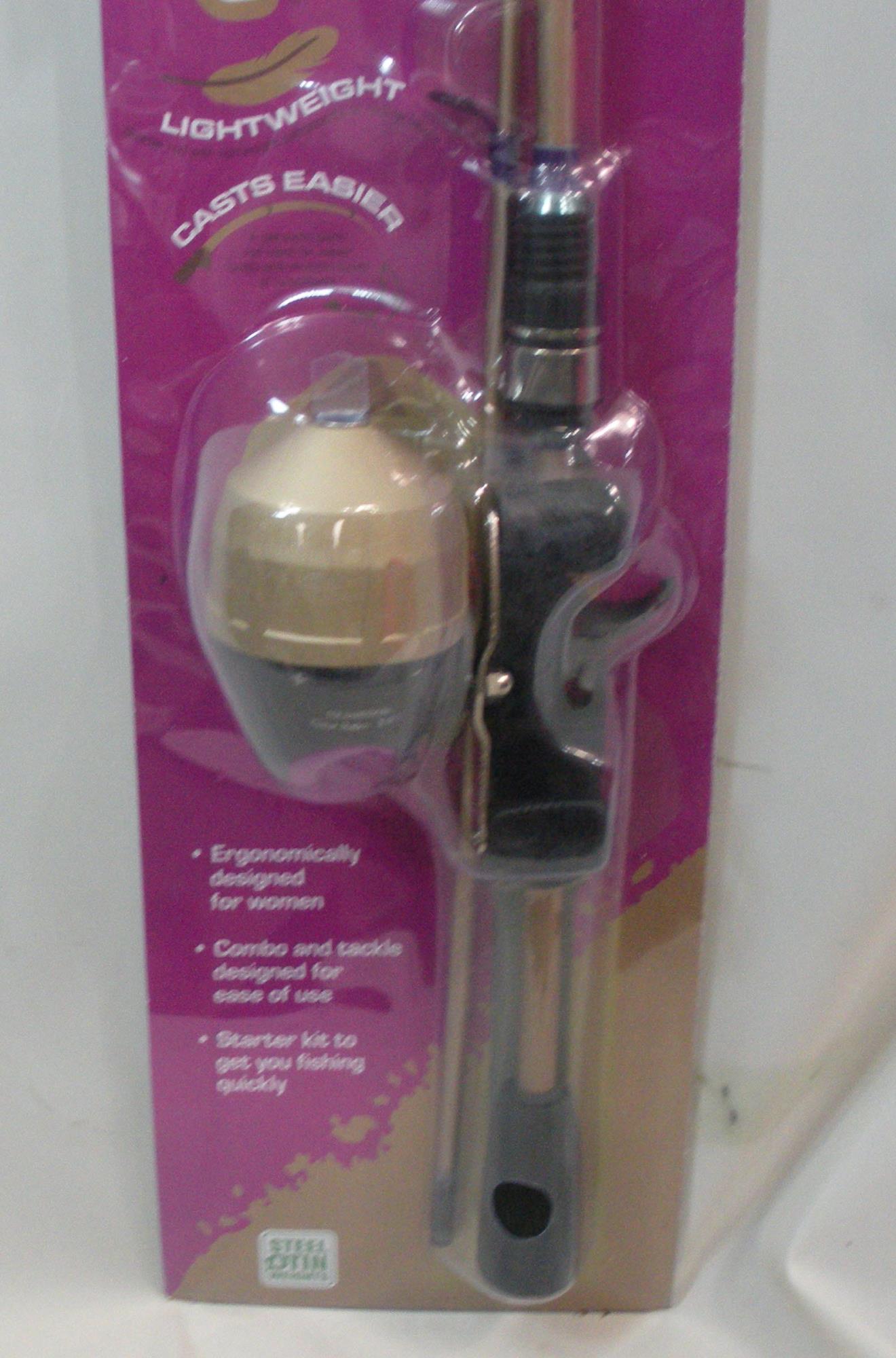 Combo de fundición de giro Eagle Claw TC55C1 Trait Zaldain 5FTLadies con caja de aparejos - Imagen 3 de 9