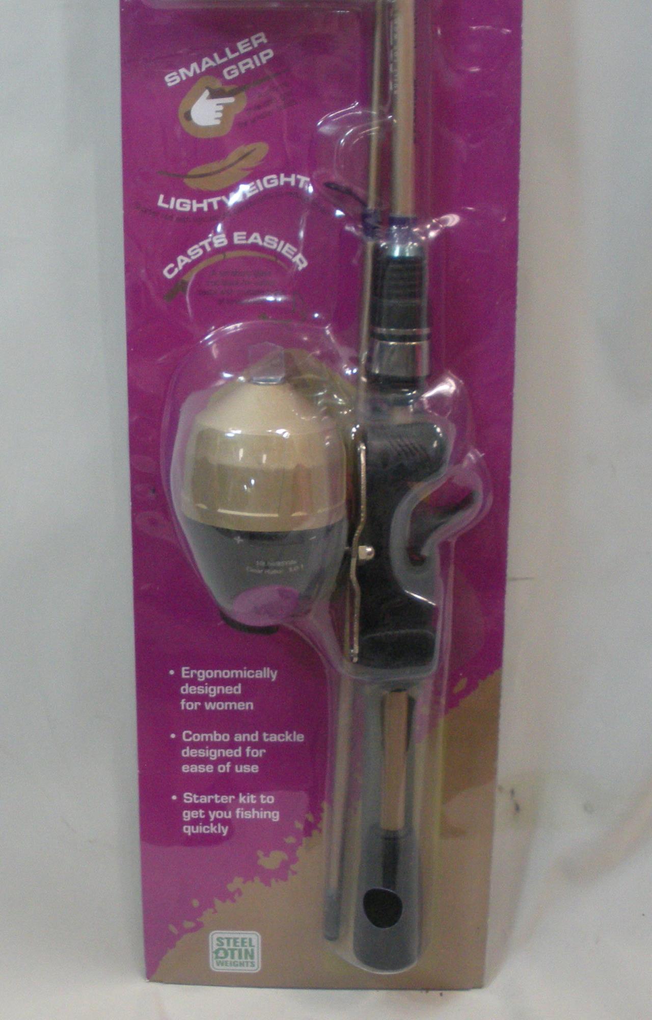 Combo de fundición de giro Eagle Claw TC55C1 Trait Zaldain 5FTLadies con caja de aparejos - Imagen 4 de 9