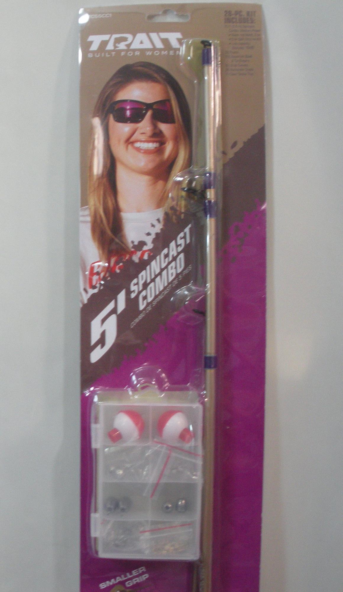 Combo de fundición de giro Eagle Claw TC55C1 Trait Zaldain 5FTLadies con caja de aparejos - Imagen 5 de 9