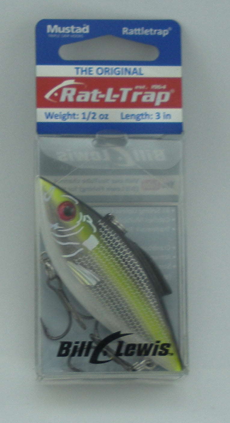 Bill Lewis RT507 Original Rat-L-Trap Rattle Trap 1/2 oz Livn Chrome ...