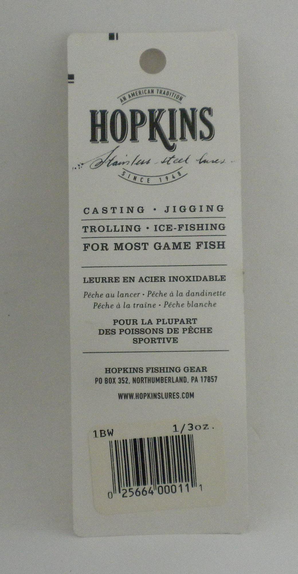 Hopkins 1BW Stainless No Equal Bucktail Treble Spoon 1/3 oz