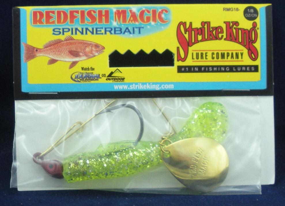 Strike King RMG18841 1/8 Oz Redfish Magic Spinner Bait Red Head/Char
