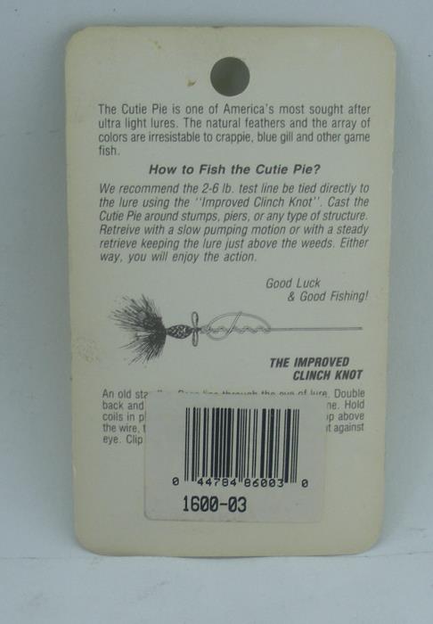 Leurre De Pêche H&H Lures Cutie-Pie, 1/16 Oz, Couleur Jaune, Modèle 1600-03, Neuf