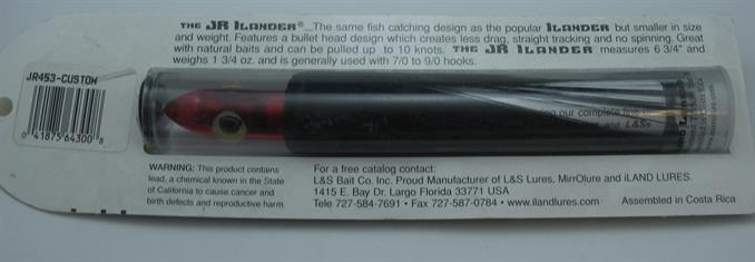 ILand Lure JR453-BK ILander Black with Red Colored Head 21030