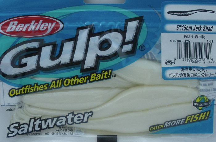 Berkley Gulp! Saltwater Paddleshad - Pearl White, 6 Inch (15cm) Soft Bait For Fishing - View #5