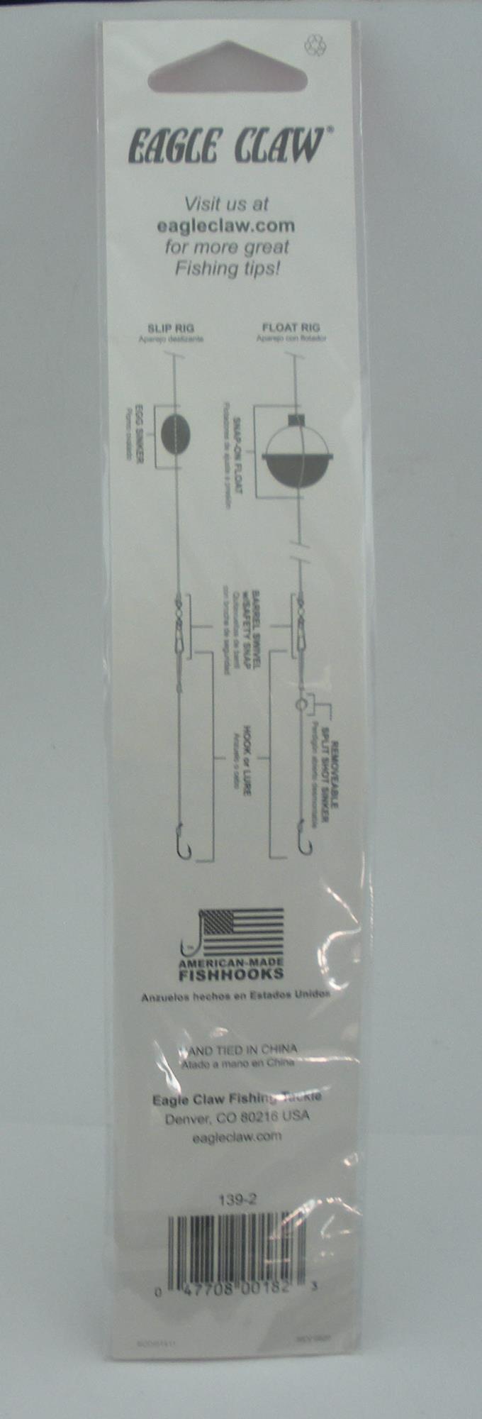 Eagle Claw 139H-2 Bait Holder Snelled Fish Hooks - 6 Piece Pack, Bronze, Made In USA - View #9