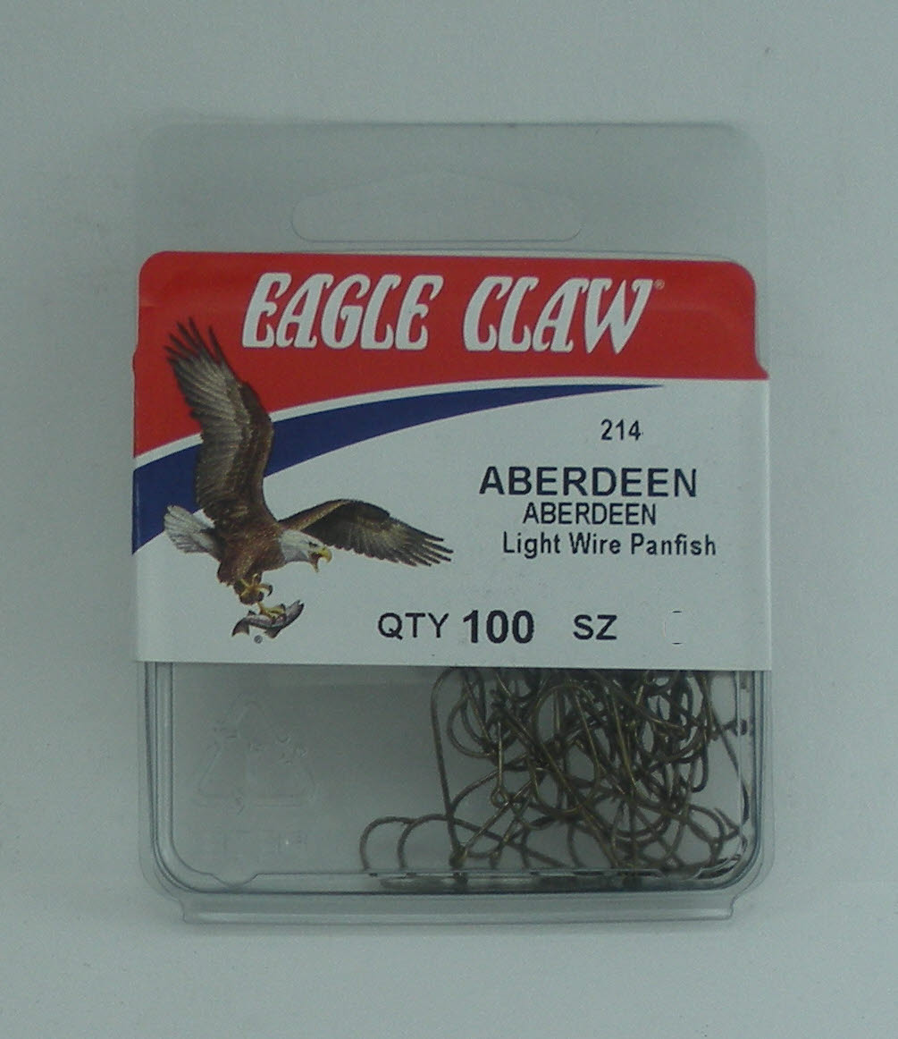 100 Hameçons Eagle Claw 214EL Aberdeen, Fil De Bronze, Taille 6