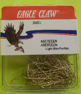 Eagle Claw 202EL #6 100 CT Gold Aberdeen Hooks