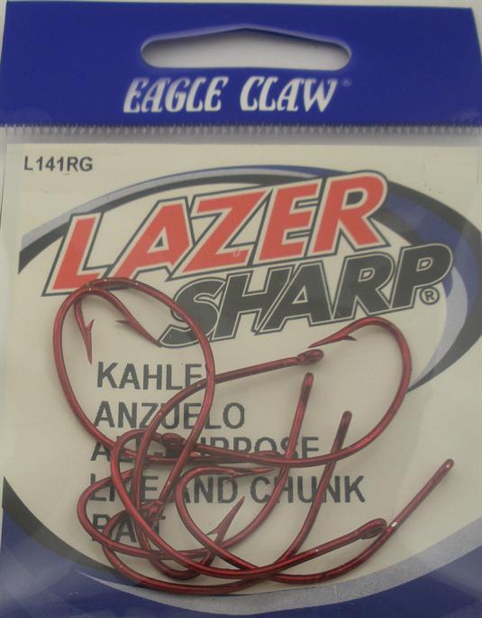 EAGLE CLAW L141RG 6 10CT RED KAHLE HOOKS 7054 47708631716 eBay
