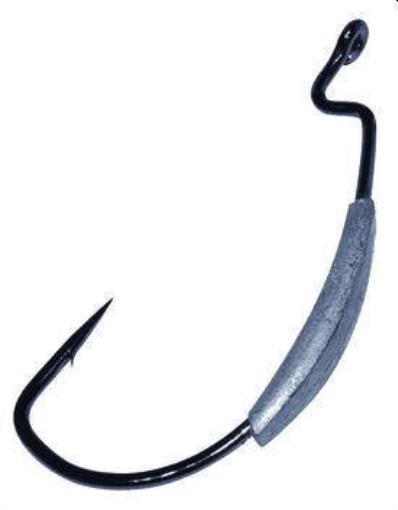 Gamakatsu 74413-1/16 EWG WTD Black Superline Worm Hook 5CT