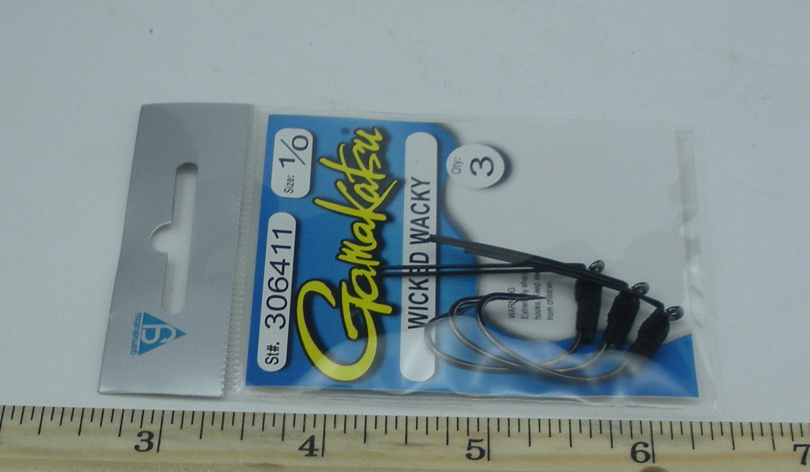 Gamakatsu 306411 1/0 Wicked Wacky Hooks 3CT - Bild 3 von 3