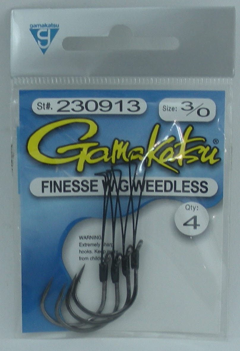 Gamakatsu 230913-3/0 Weedless Wide Gap Hooks Size 3/0 4CT | eBay