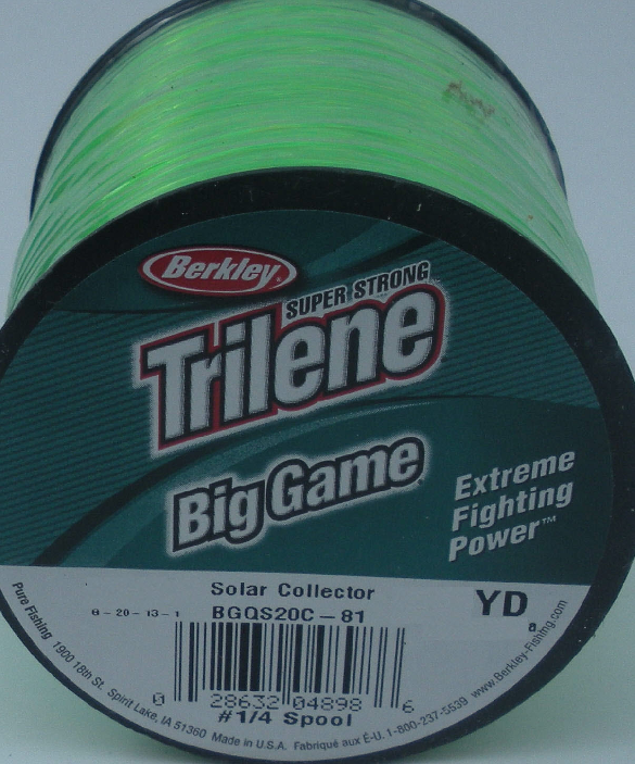 Berkley BGQS30-81 30Lb Trilene Big Game Mono Line 1/4 Lb Spool Solar Green