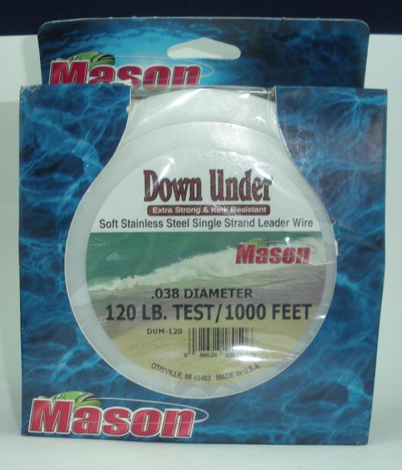 Mason DUM-120 Down-Under Trolling Wire Line 1000 ft. 120 Lb. Test - Picture 1 of 3