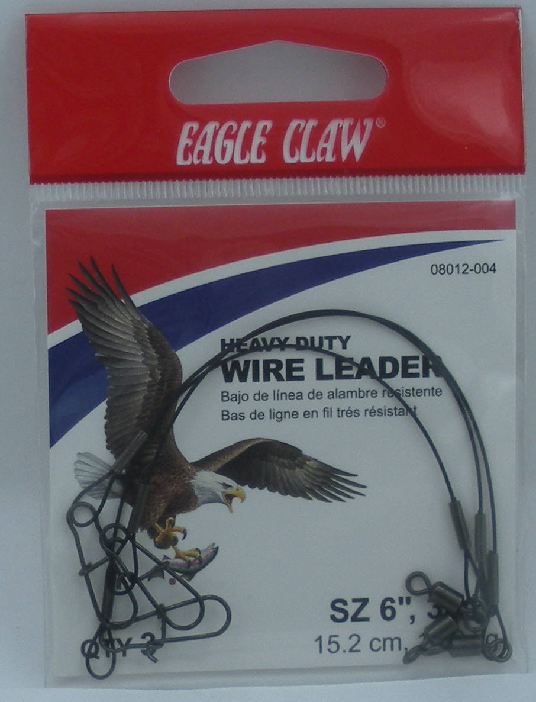 Eagle Claw 08012-007 18-Inch Steel Leader 30# Black 