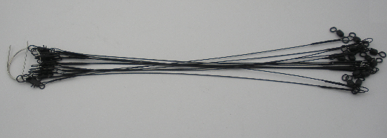 Eagle Claw B620BL Black Nylon Coated Leader 6″ 20 lb Test 12CT