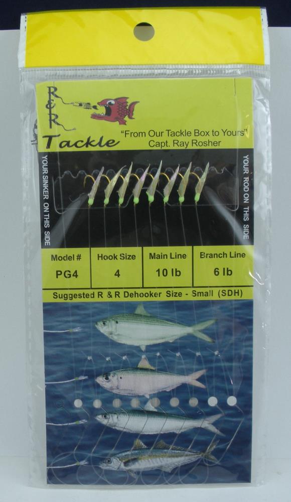 Hayabusa Fishing Mix-Flasher & Mackerel Fish Skin 6 Hook Sabiki Rig Color Aurora Finish 6