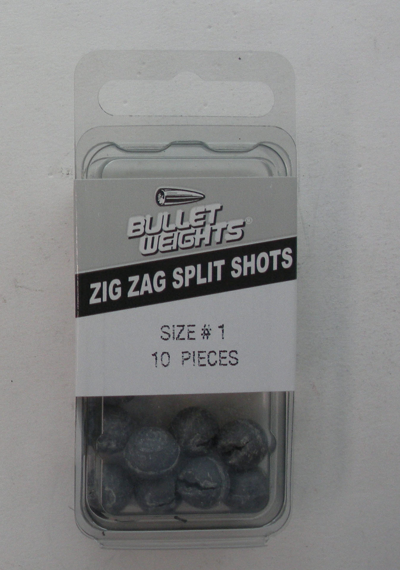 Bullet Weight PBSZ1 Zig Zag Split Shot Sinker Size 1 10Ct