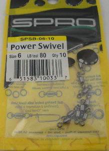 Spro SPSB-06-10 10Ct Heavy SS Swivel Gunmetal Black Finish 80Lb Test
