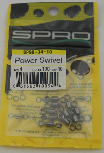 Spro SPSB-04-10 Heavy Ss Swivel Gunmetal Black Finish 130Lb Test 10Ct