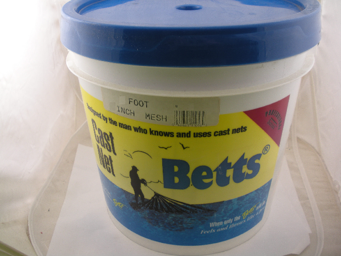 Betts 18-6 Series 18 Pro Mullet Cast Net 6 Ft Radius 1" Mesh Clear Monofilament