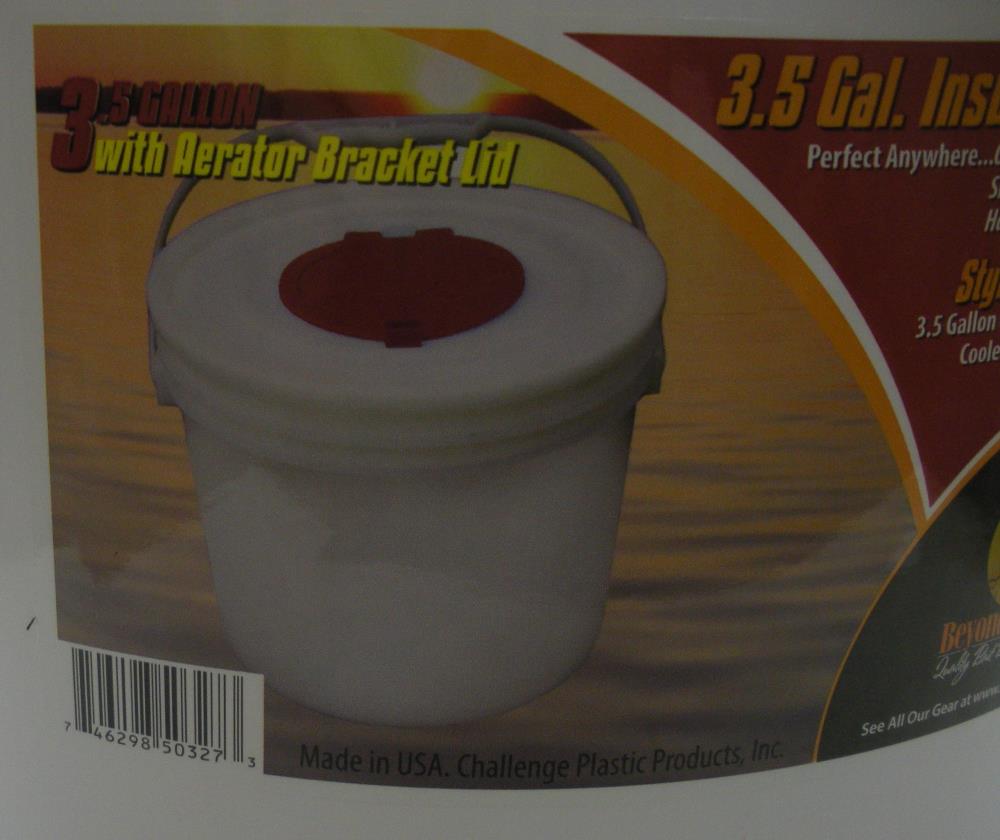 Challenge 50327 3.5 Gallon Insulated Minnow Bait Bucket 25989