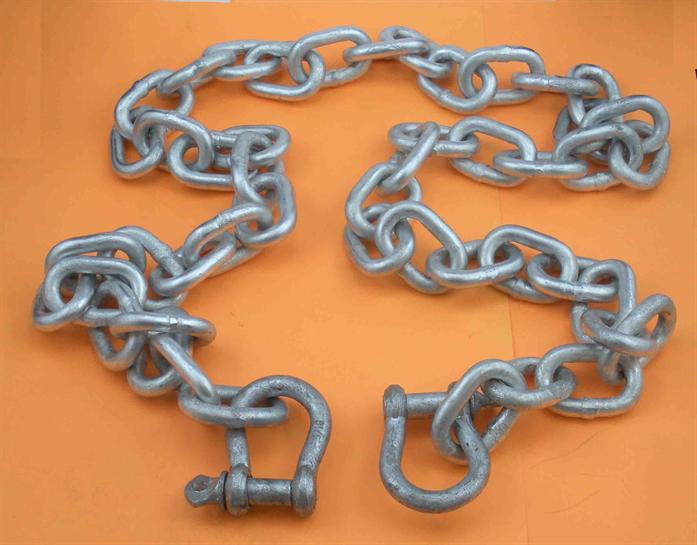 5//16 Inch x 5 Ft Galvanized Anchor Lead Chain with 3//8 Inch Shackles for Boats