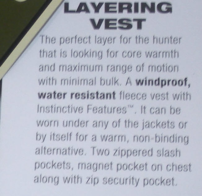 Drake Waterfowl 1602MRN-M Windproof Layering Maroon Fleece Vest Medium - Picture 4 of 4
