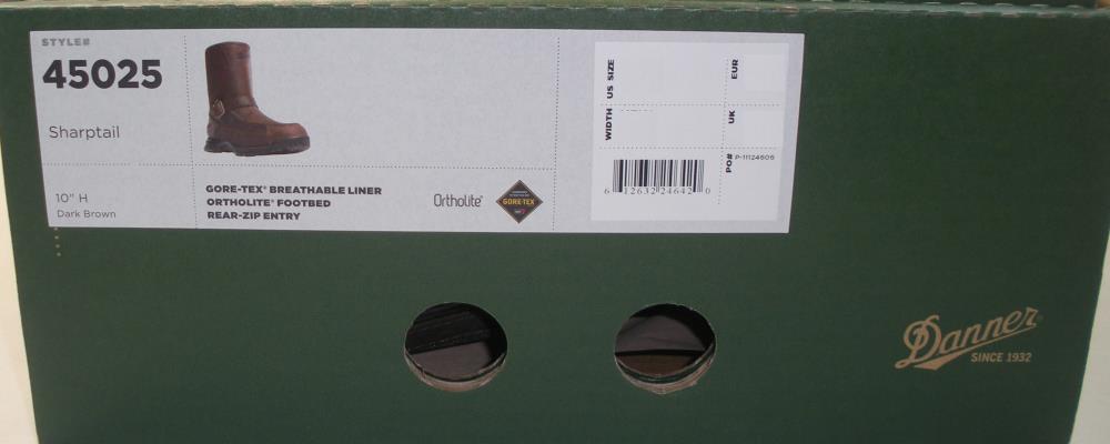 Danner 45025-12EED 10" SharpTail Reißverschluss hinten Stiefel Größe 12EE - Bild 6 von 6
