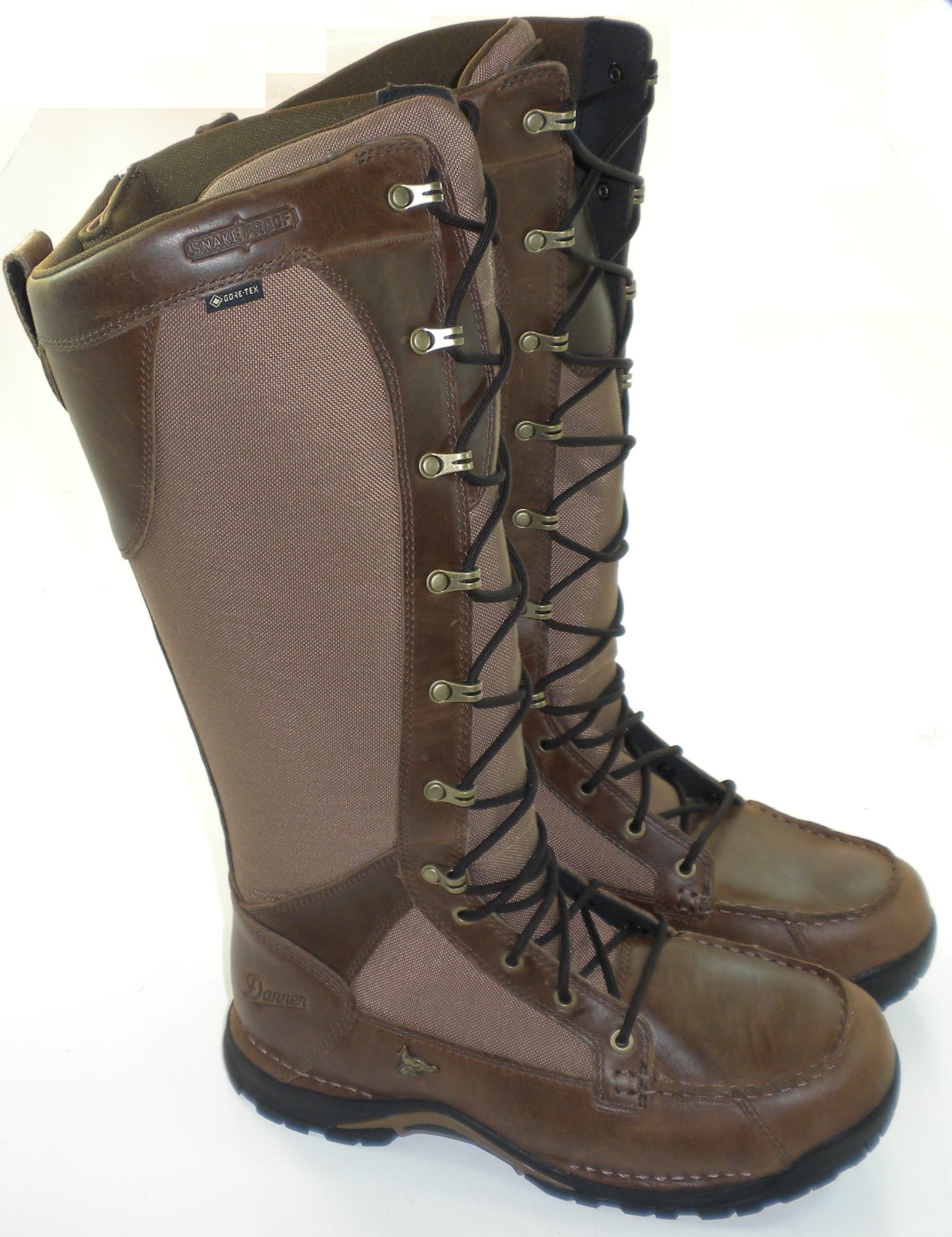 Danner 45041-10D Mens Size 10 D width 17" Sharptail Sidezip Snake Boot