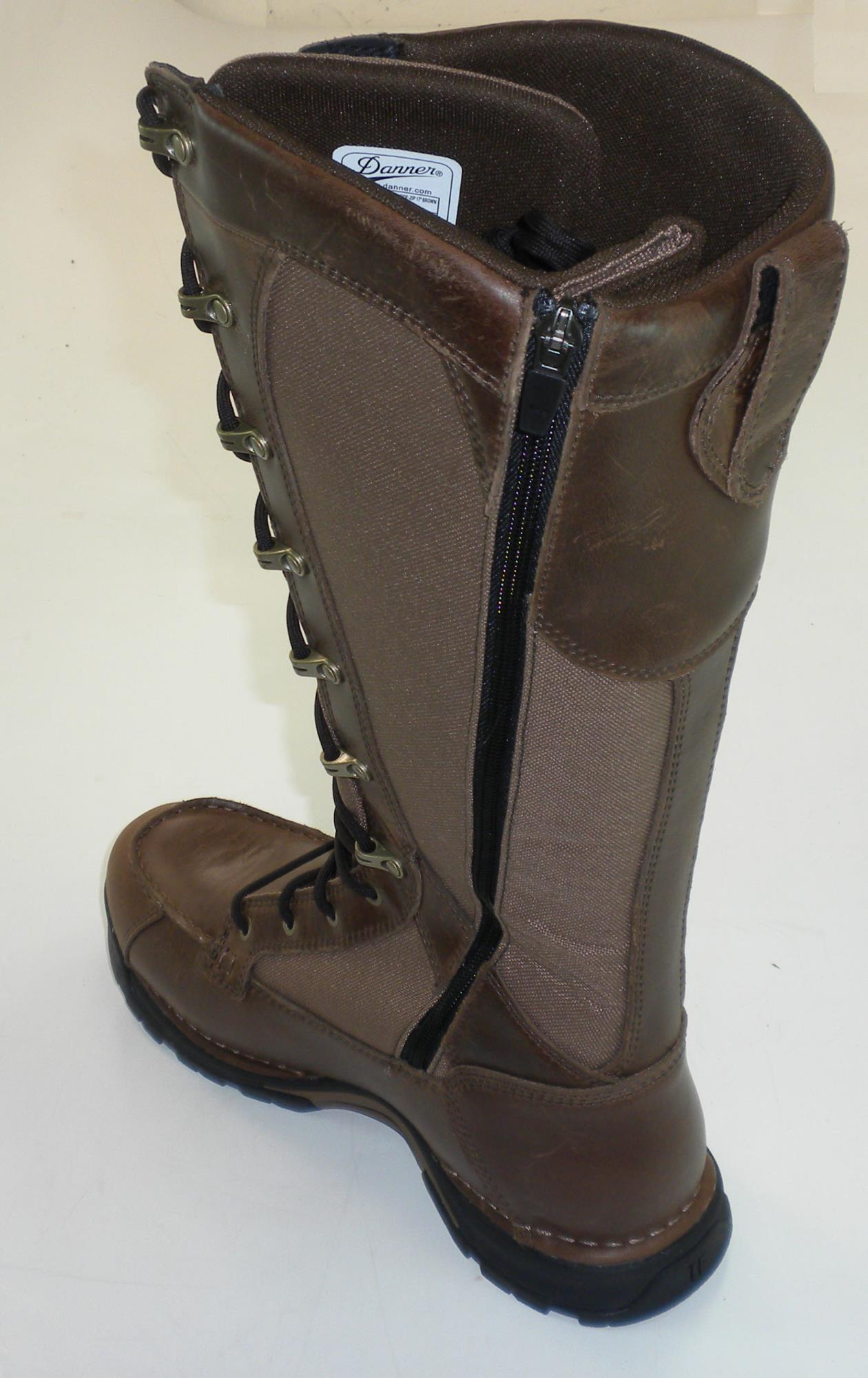 Danner 45041-10D Mens Size 10 D width 17" Sharptail Sidezip Snake Boot